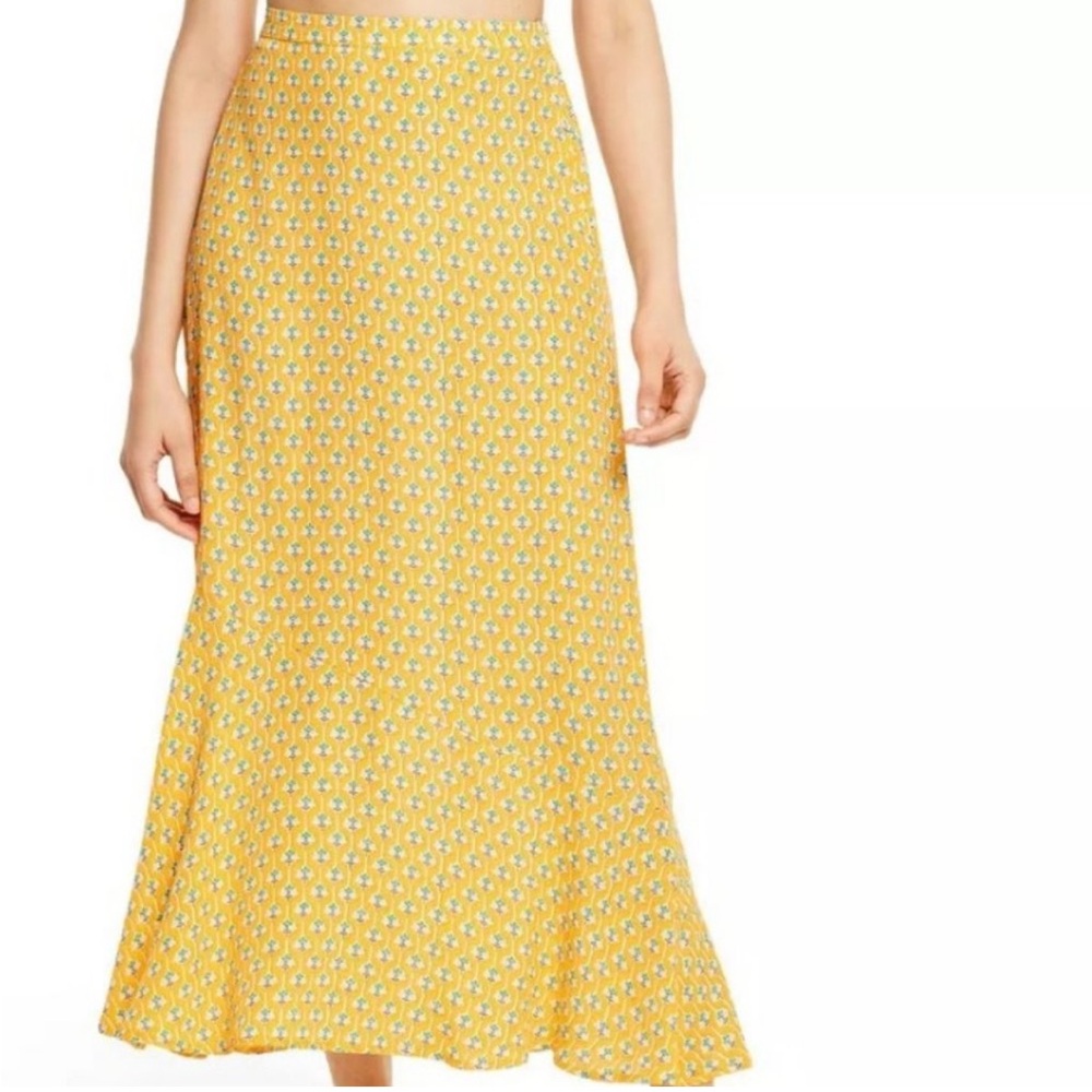 RHODE x TARGET blockprint yellow skirt